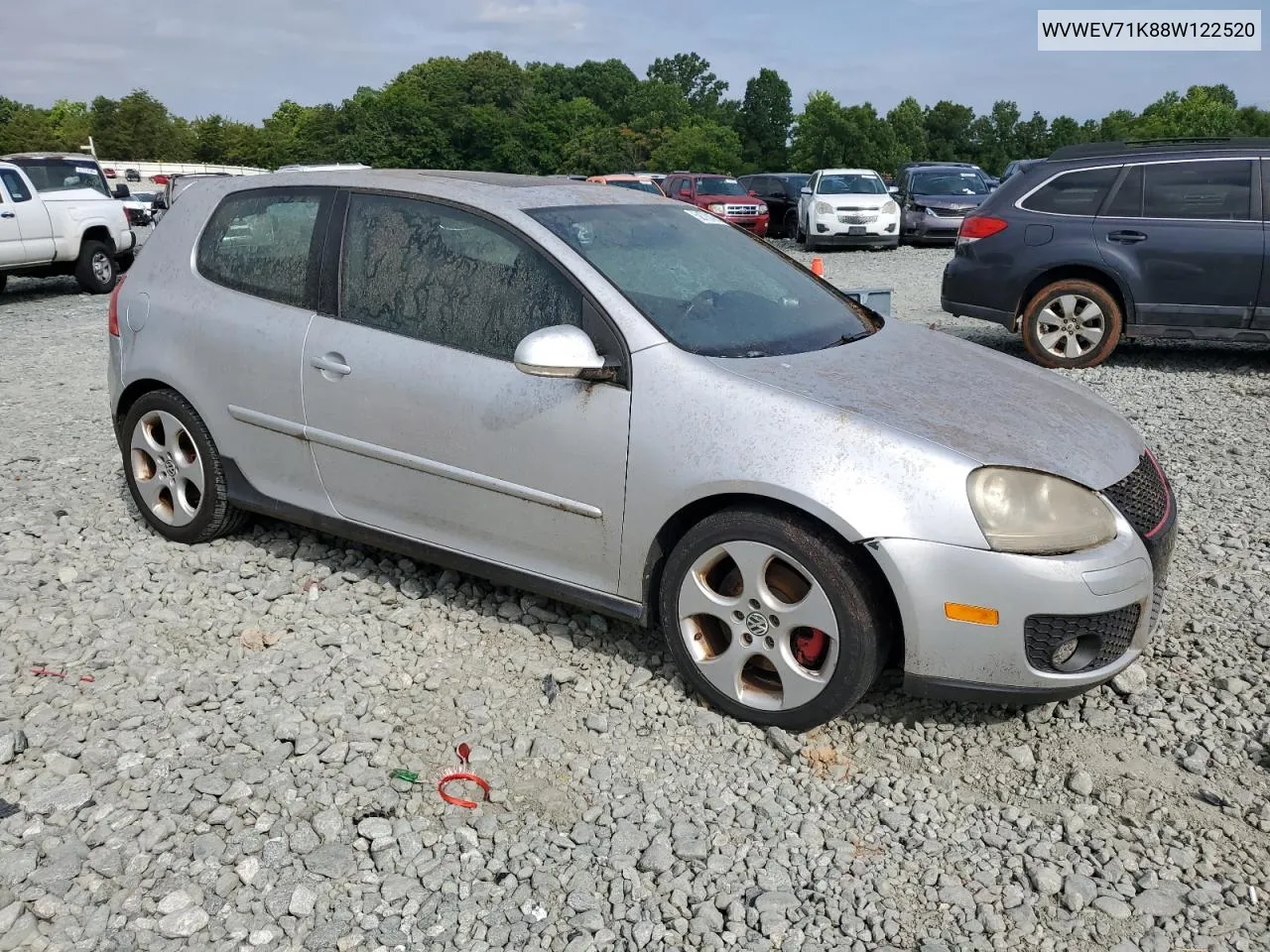 2008 Volkswagen Gti VIN: WVWEV71K88W122520 Lot: 58789424