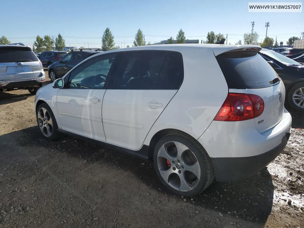 2008 Volkswagen Gti VIN: WVWHV91K18W257007 Lot: 71241254