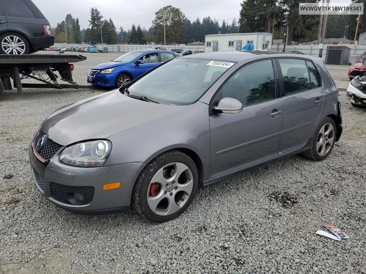 2008 Volkswagen Gti VIN: WVWGV71K18W189341 Lot: 75552454