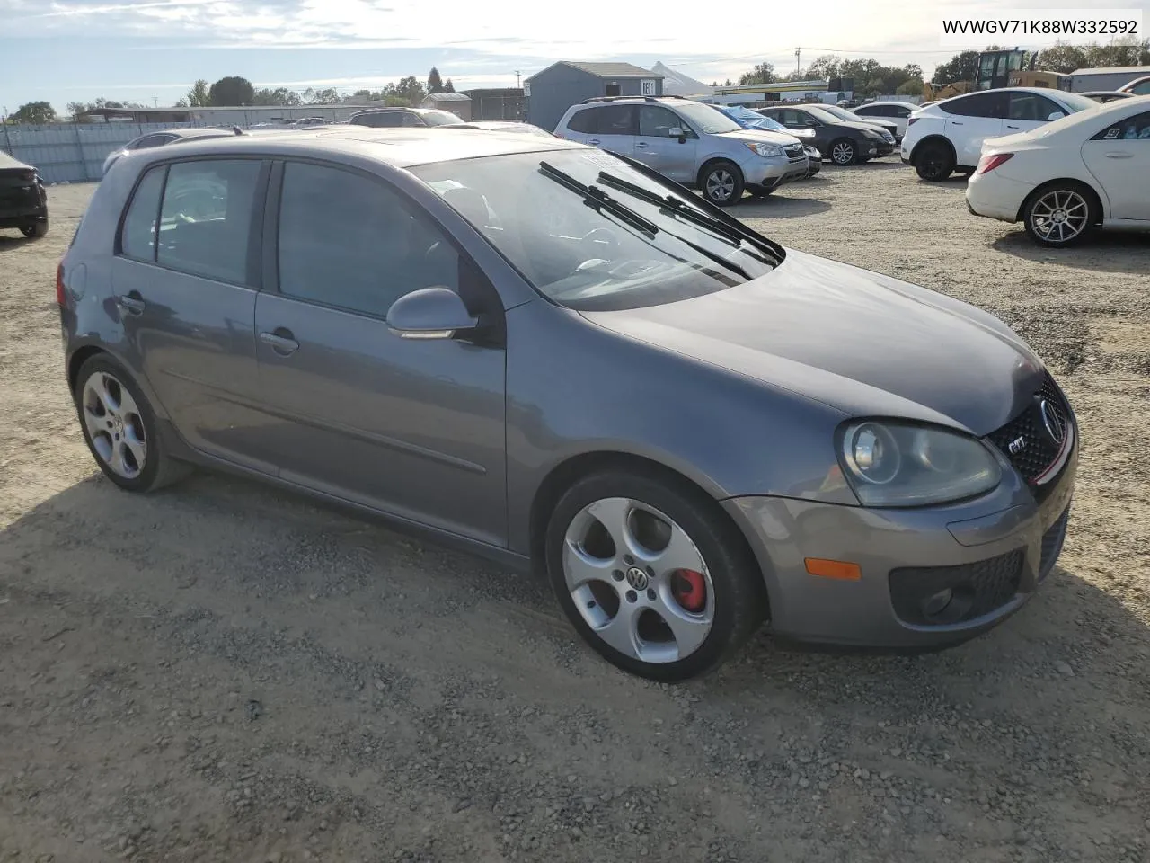 2008 Volkswagen Gti VIN: WVWGV71K88W332592 Lot: 75879154