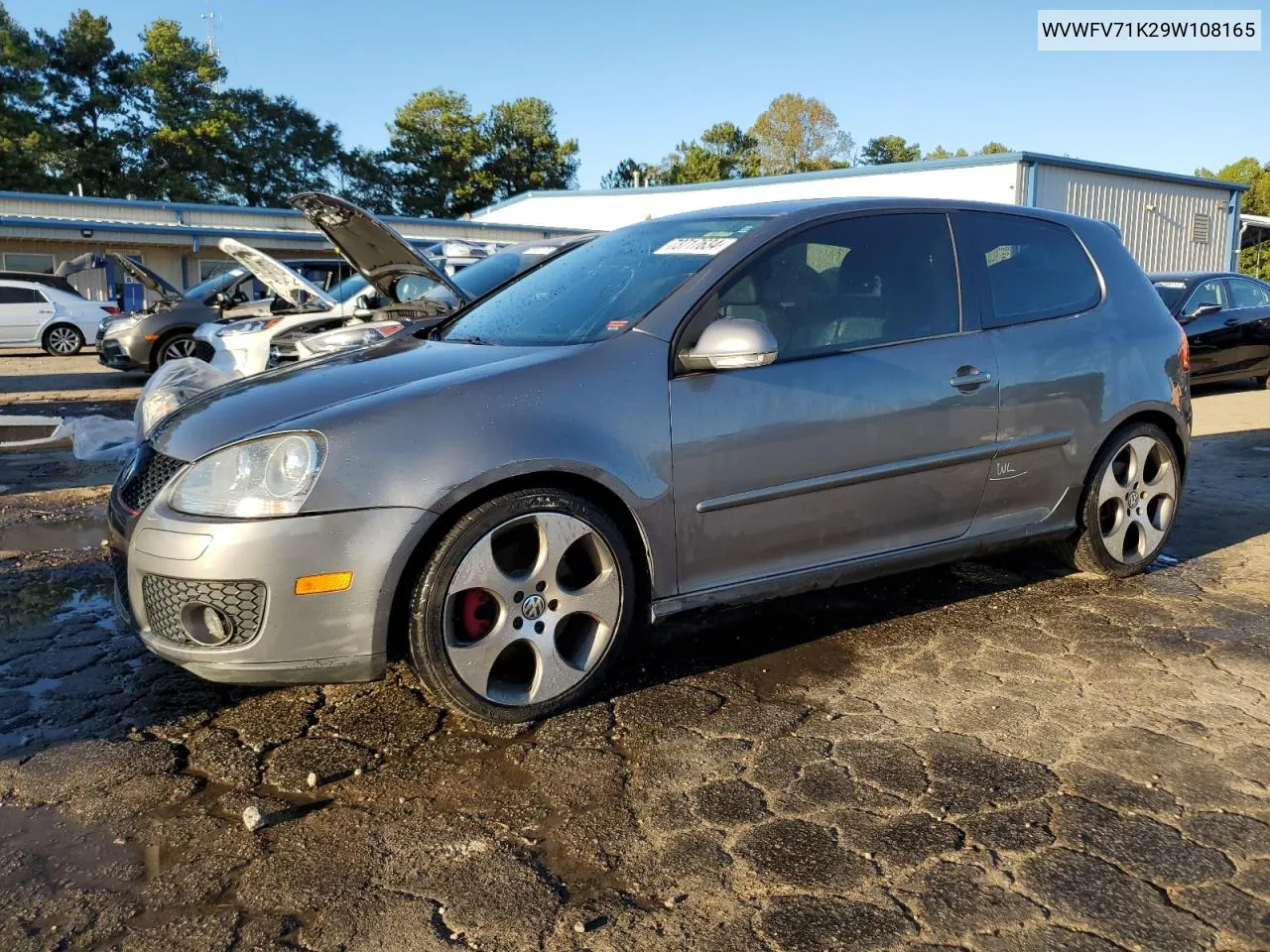 2009 Volkswagen Gti VIN: WVWFV71K29W108165 Lot: 73717634