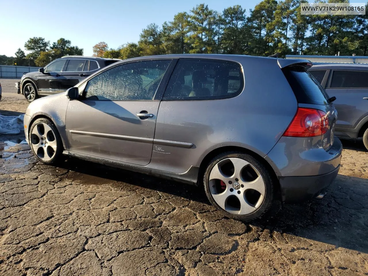 2009 Volkswagen Gti VIN: WVWFV71K29W108165 Lot: 73717634