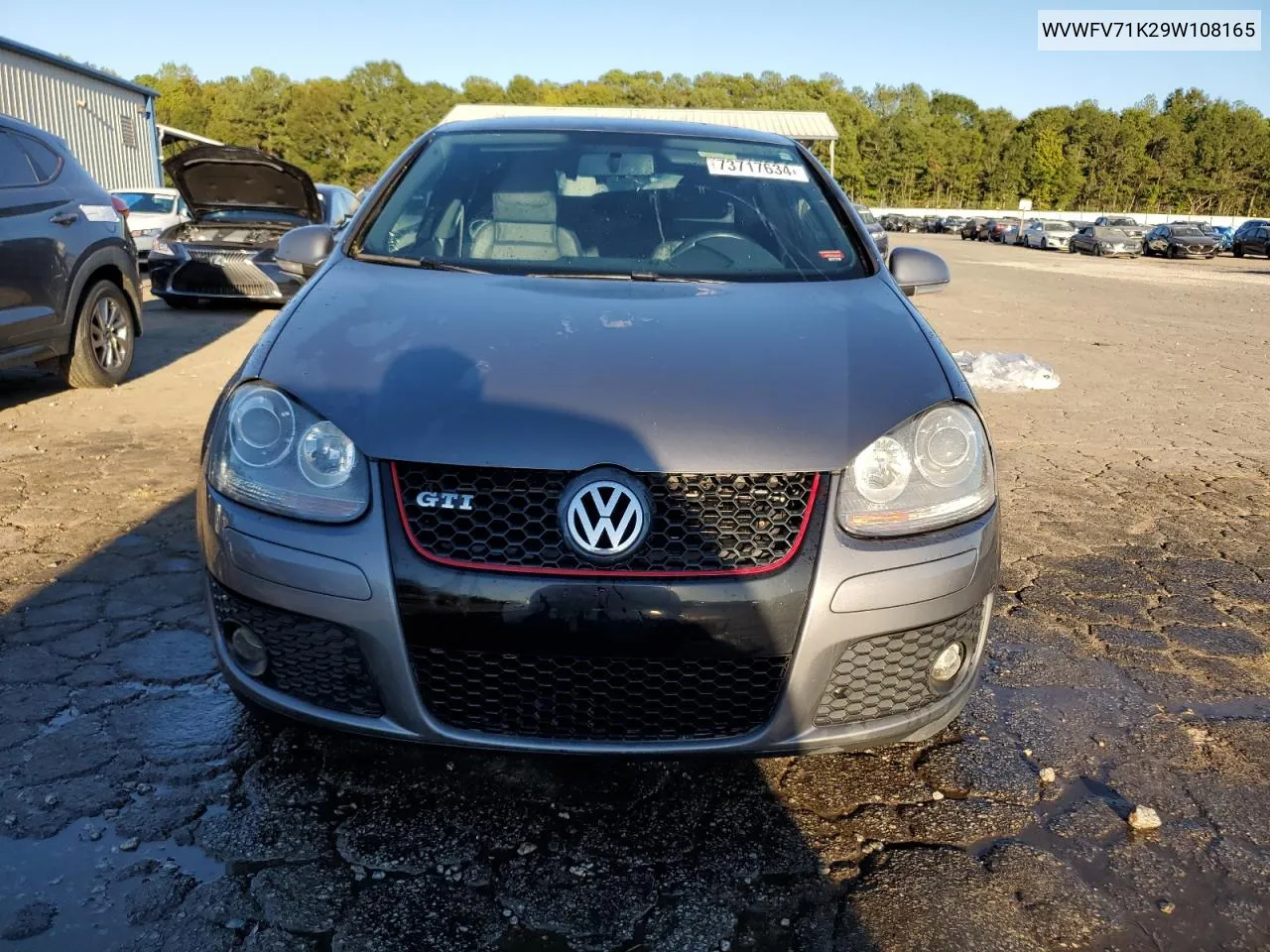 2009 Volkswagen Gti VIN: WVWFV71K29W108165 Lot: 73717634