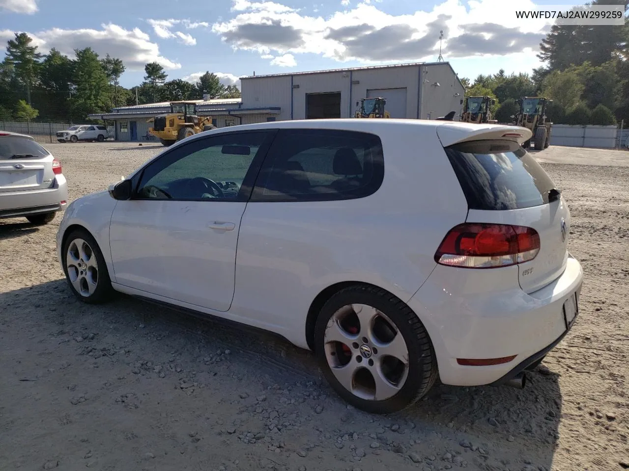 2010 Volkswagen Gti VIN: WVWFD7AJ2AW299259 Lot: 69768954