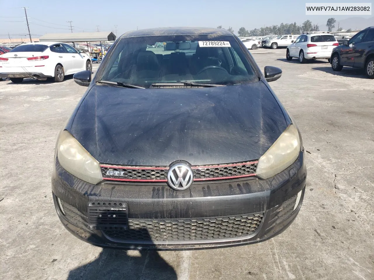 2010 Volkswagen Gti VIN: WVWFV7AJ1AW283082 Lot: 72789224