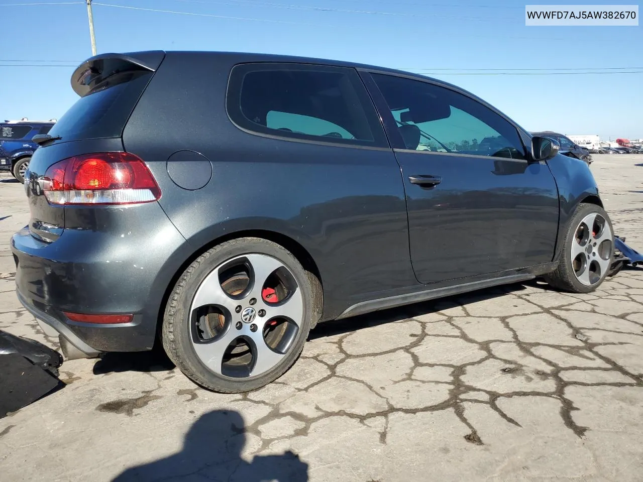 2010 Volkswagen Gti VIN: WVWFD7AJ5AW382670 Lot: 75430094