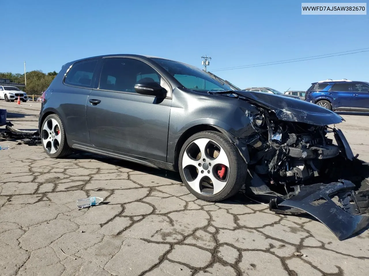 2010 Volkswagen Gti VIN: WVWFD7AJ5AW382670 Lot: 75430094