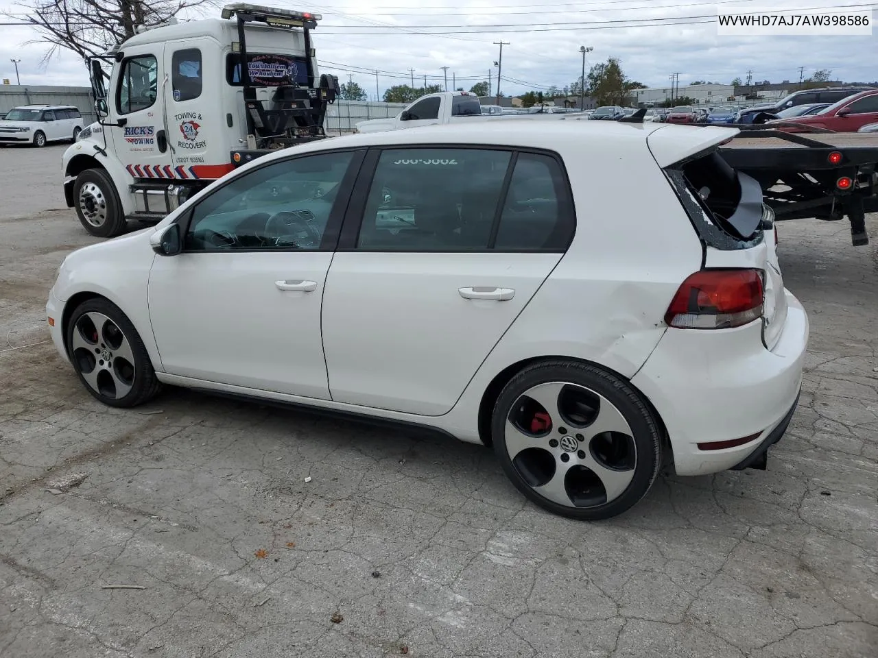 2010 Volkswagen Gti VIN: WVWHD7AJ7AW398586 Lot: 76010324