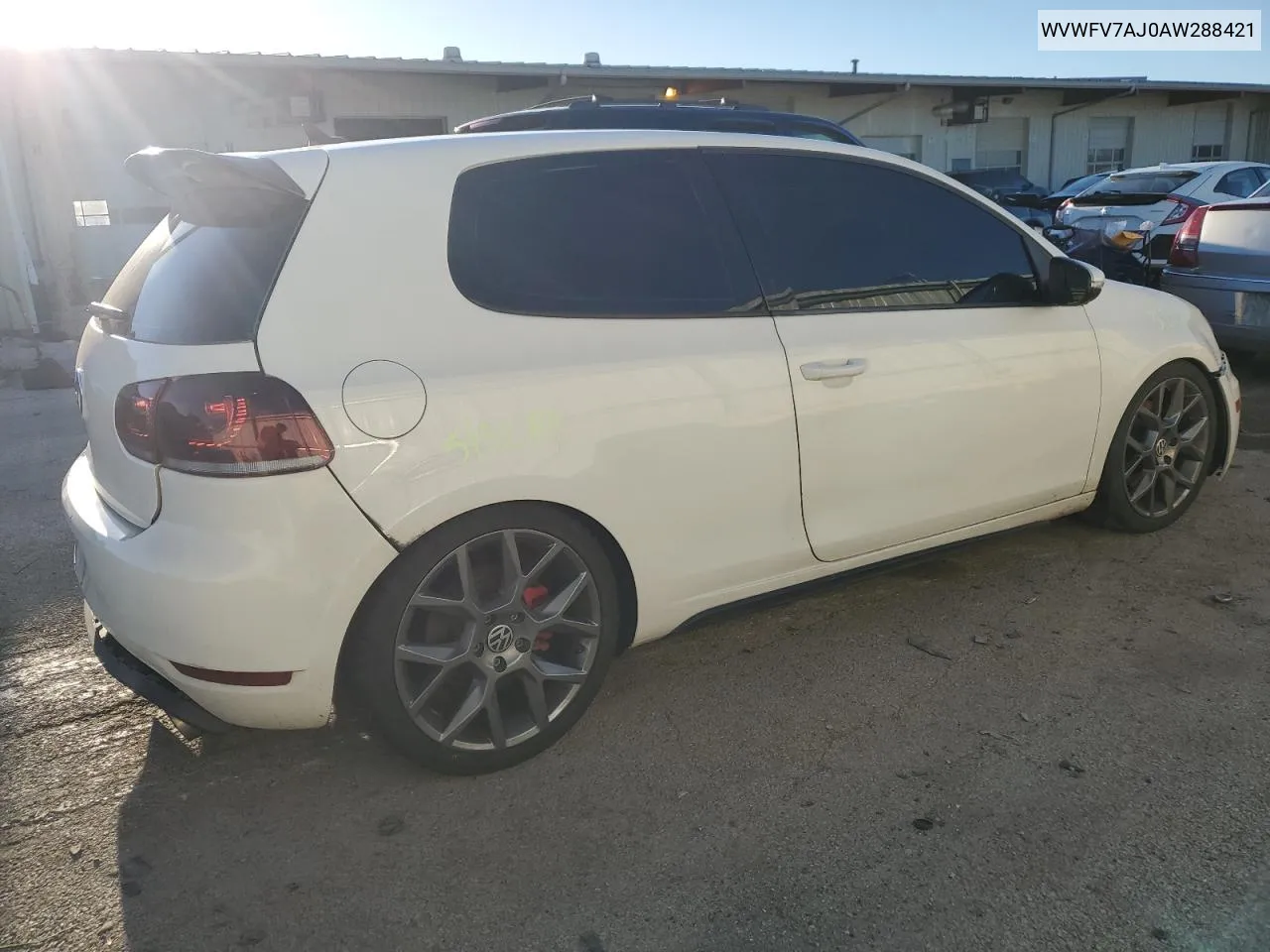 WVWFV7AJ0AW288421 2010 Volkswagen Gti