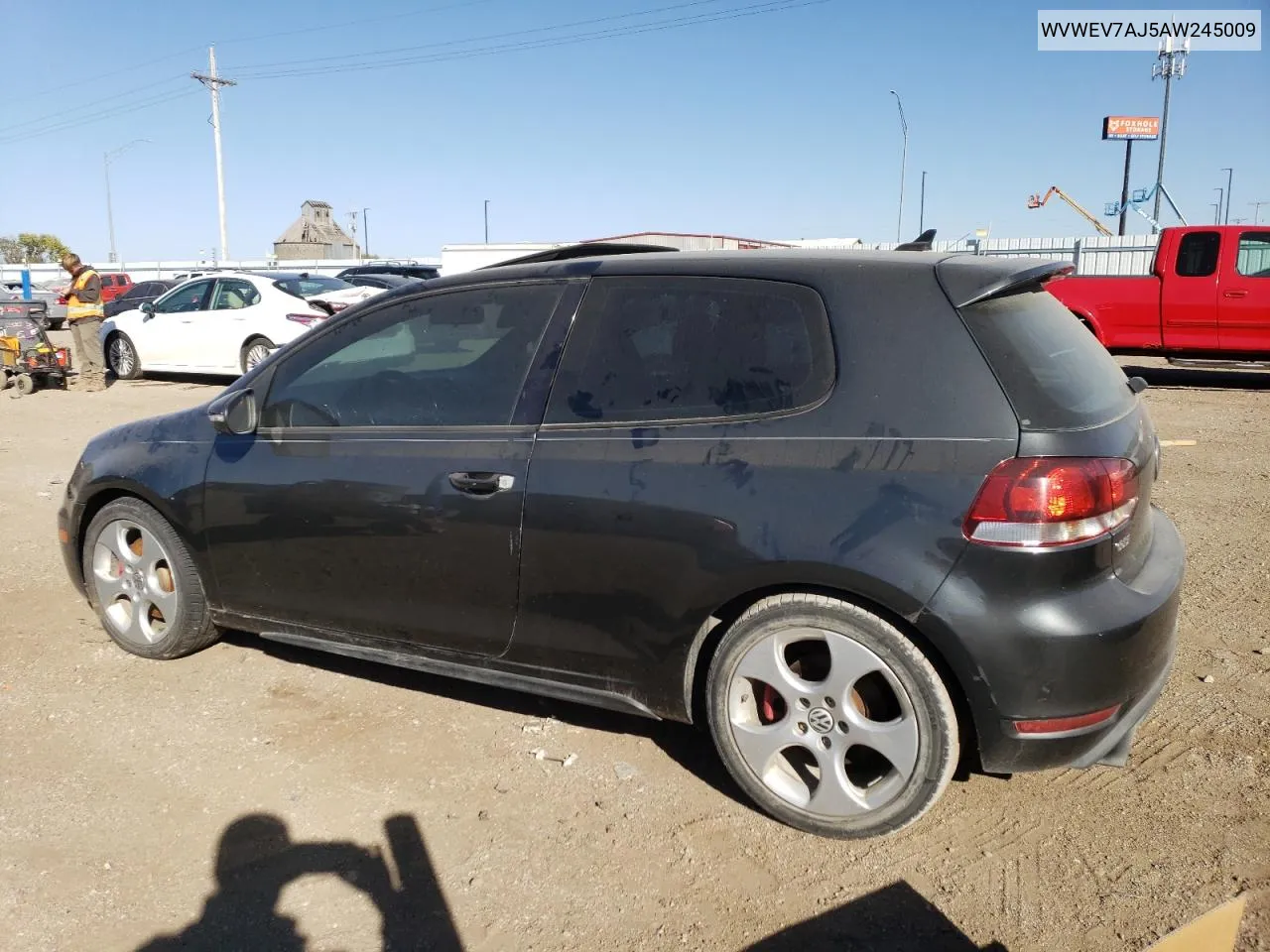 2010 Volkswagen Gti VIN: WVWEV7AJ5AW245009 Lot: 76406674