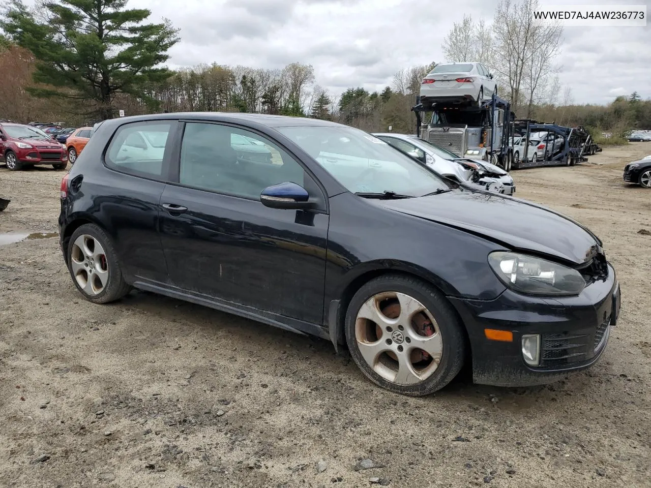 2010 Volkswagen Gti VIN: WVWED7AJ4AW236773 Lot: 76695864