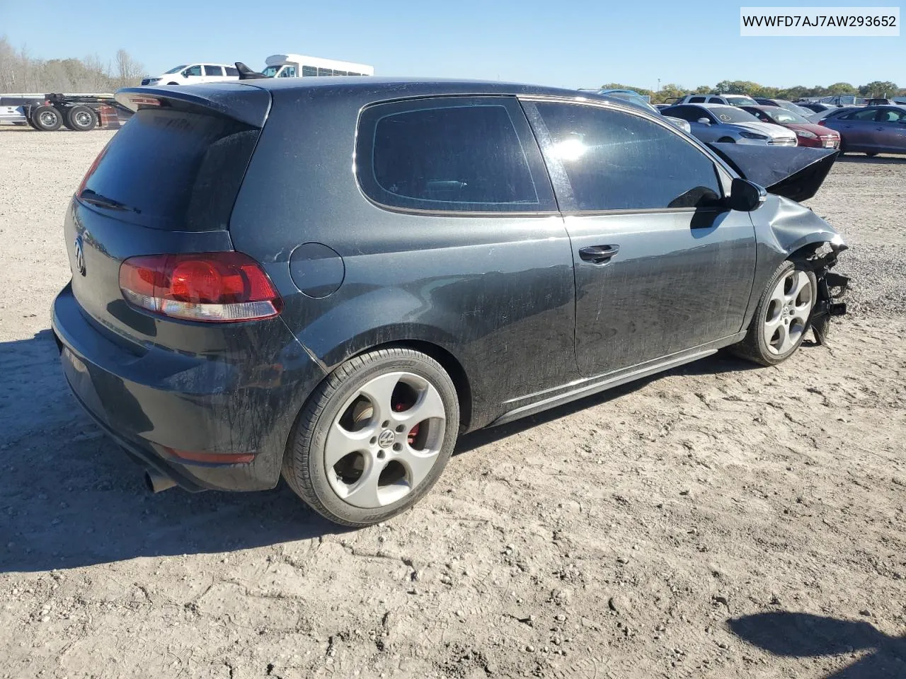 2010 Volkswagen Gti VIN: WVWFD7AJ7AW293652 Lot: 77109894