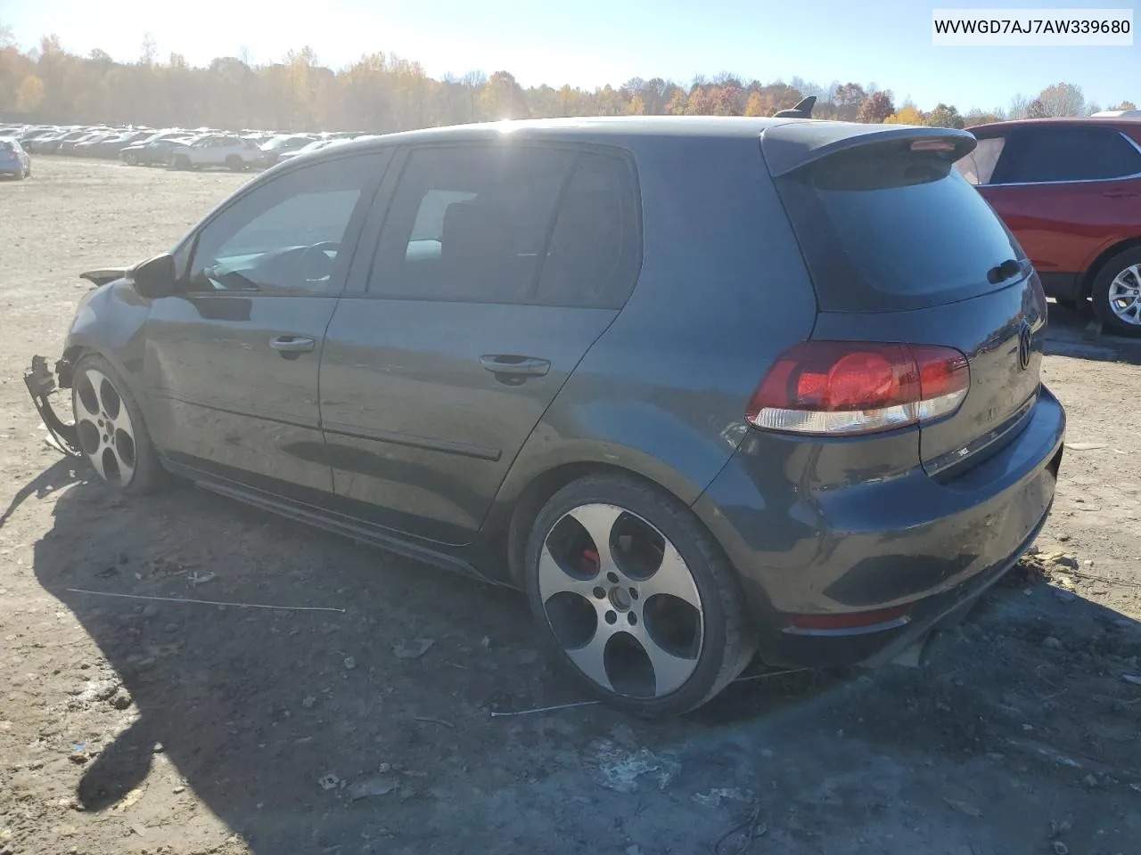 2010 Volkswagen Gti VIN: WVWGD7AJ7AW339680 Lot: 77815434