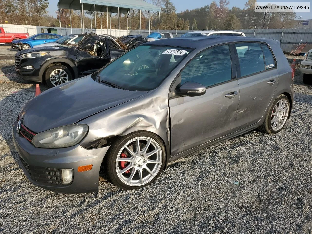 2010 Volkswagen Gti VIN: WVWGD7AJ4AW169245 Lot: 78264514