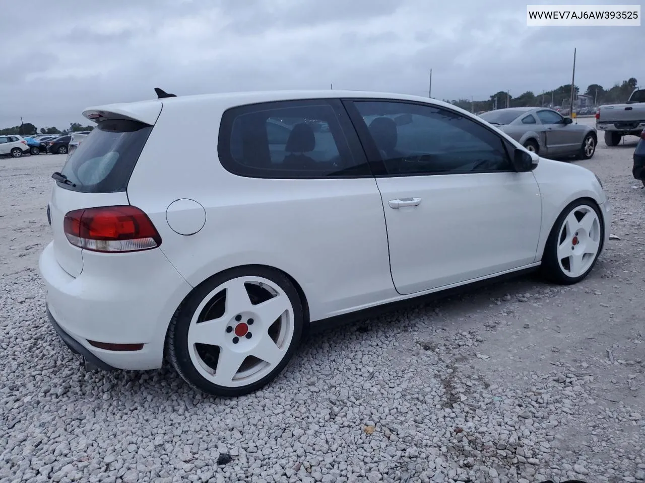 2010 Volkswagen Gti VIN: WVWEV7AJ6AW393525 Lot: 78496794