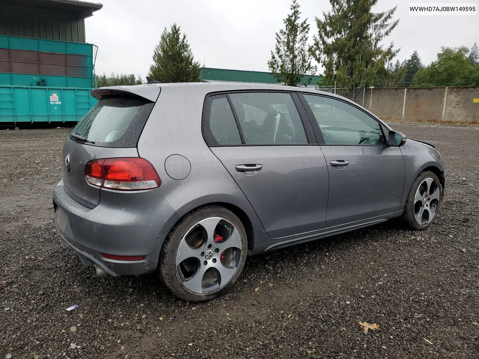 2011 Volkswagen Gti VIN: WVWHD7AJ0BW149595 Lot: 68753584