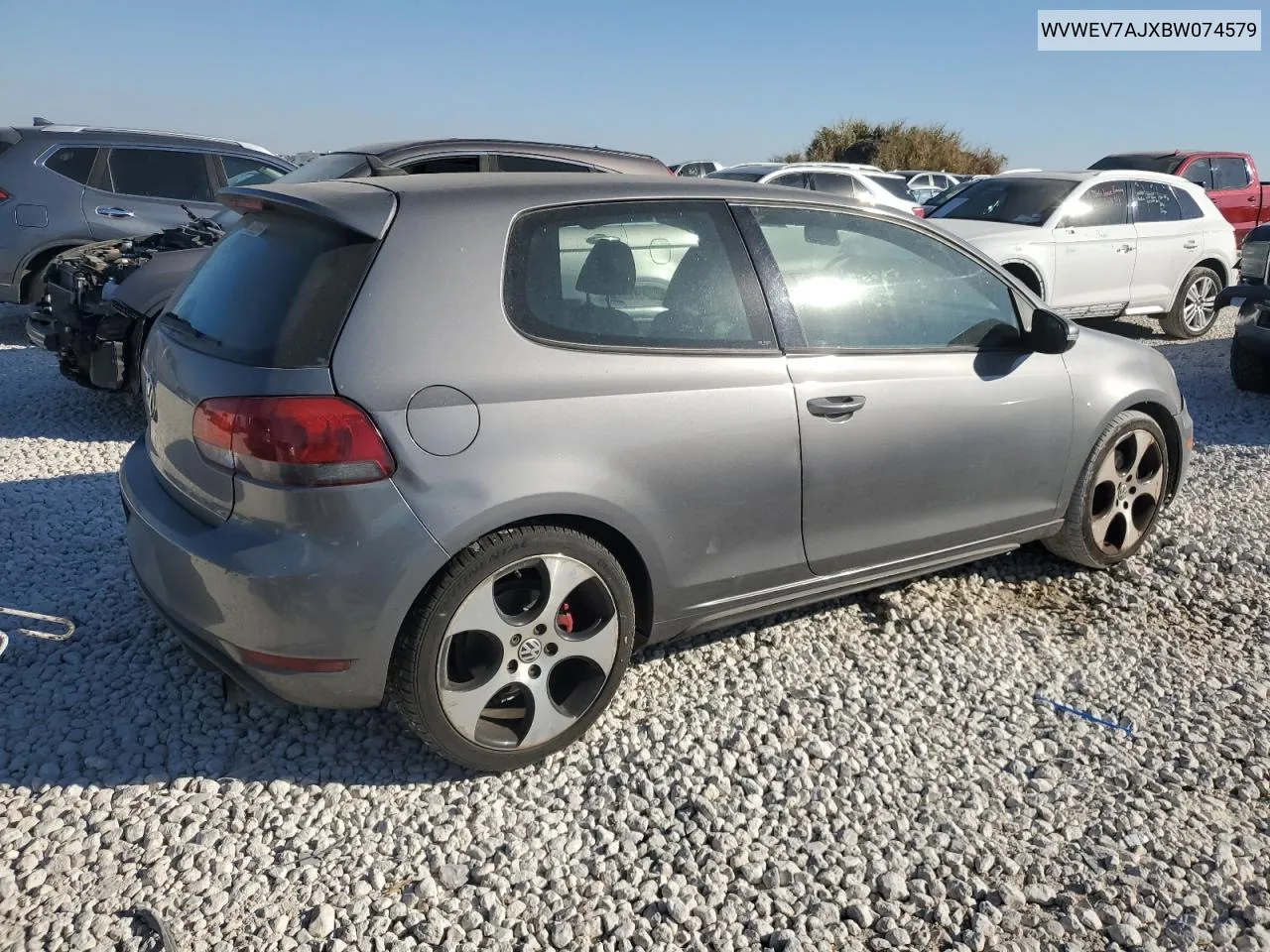 2011 Volkswagen Gti VIN: WVWEV7AJXBW074579 Lot: 70604034