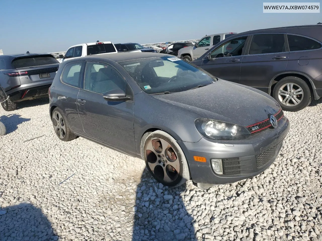 2011 Volkswagen Gti VIN: WVWEV7AJXBW074579 Lot: 70604034