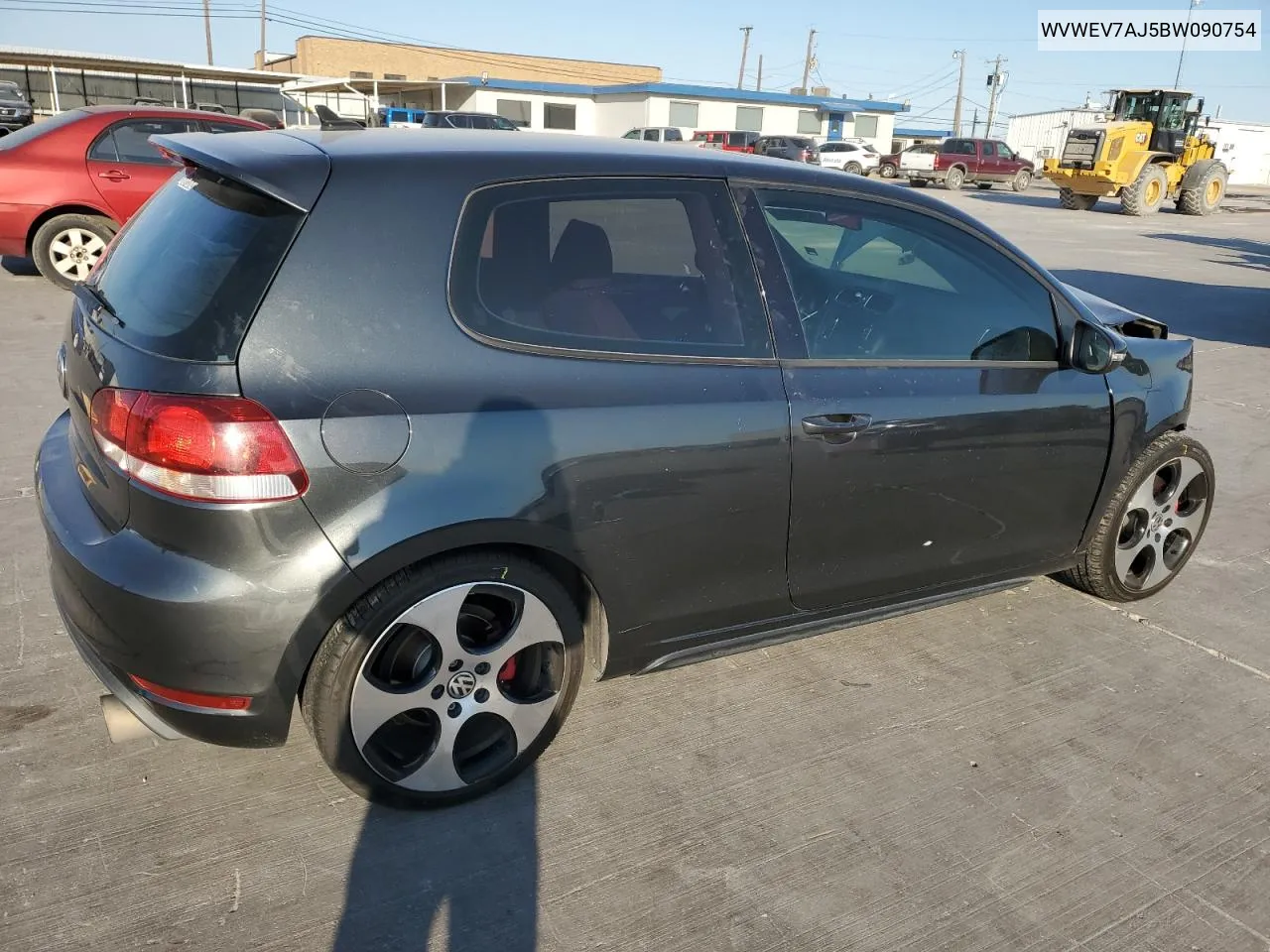 2011 Volkswagen Gti VIN: WVWEV7AJ5BW090754 Lot: 76310284