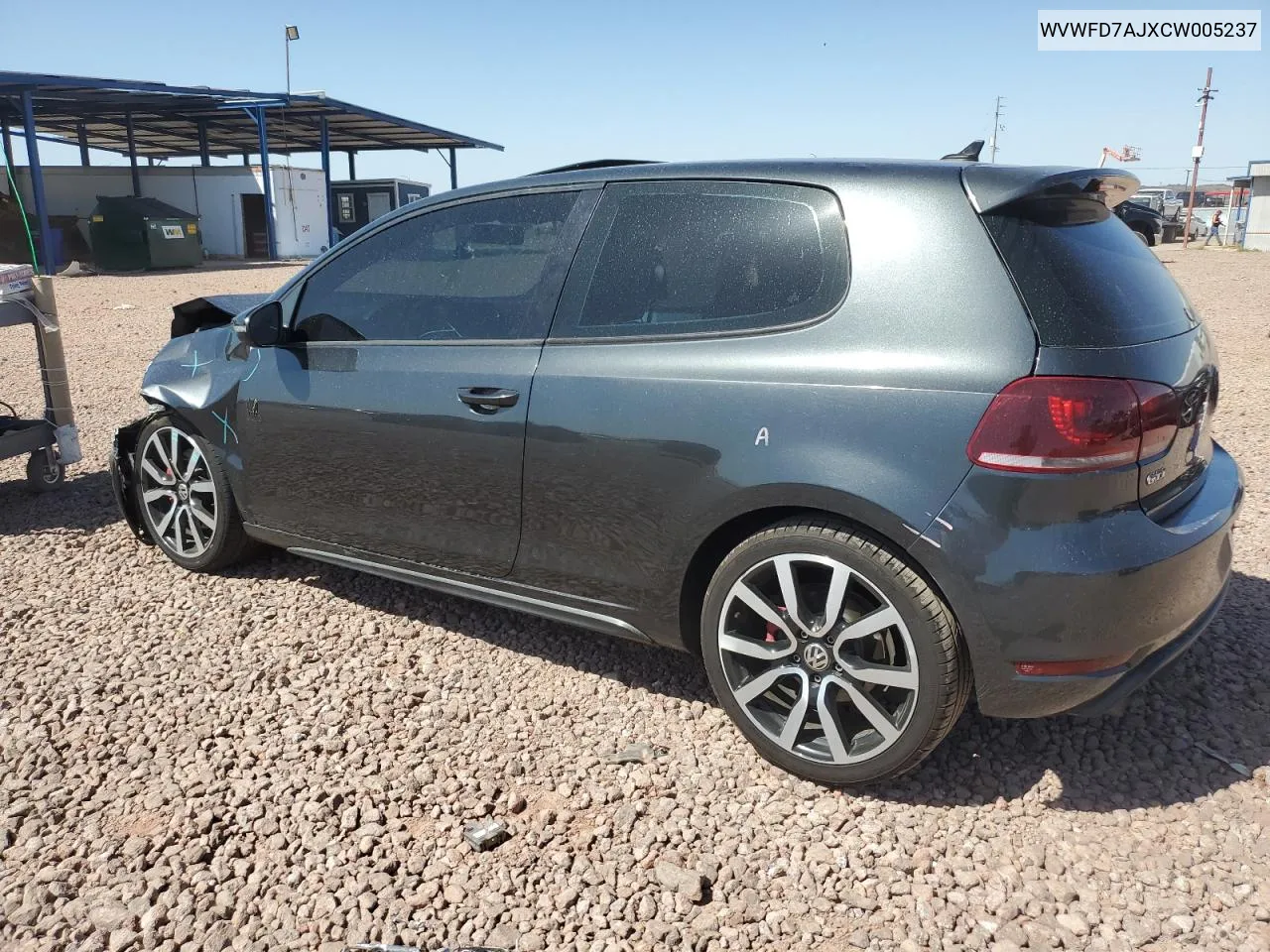 2012 Volkswagen Gti VIN: WVWFD7AJXCW005237 Lot: 53344554