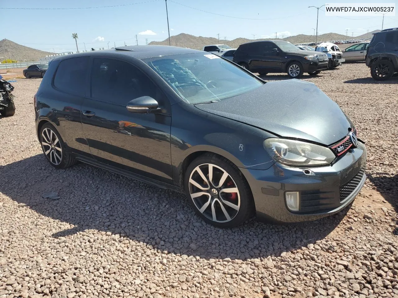 2012 Volkswagen Gti VIN: WVWFD7AJXCW005237 Lot: 53344554