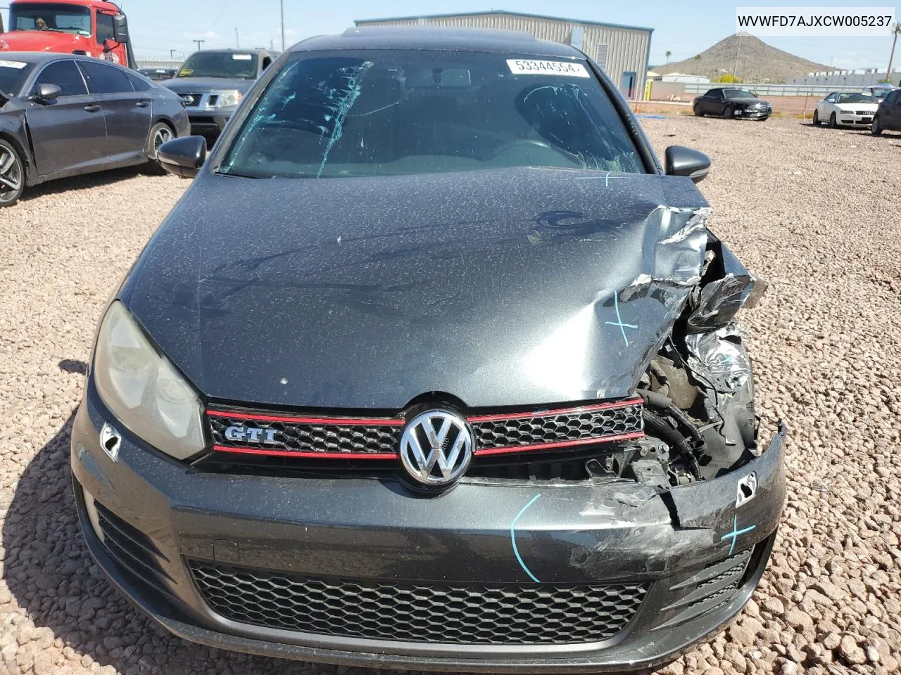 2012 Volkswagen Gti VIN: WVWFD7AJXCW005237 Lot: 53344554