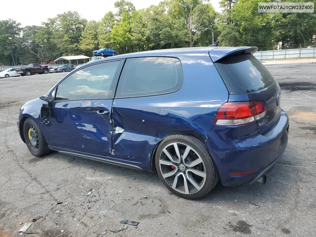 2012 Volkswagen Gti VIN: WVWFD7AJ1CW232400 Lot: 67872544