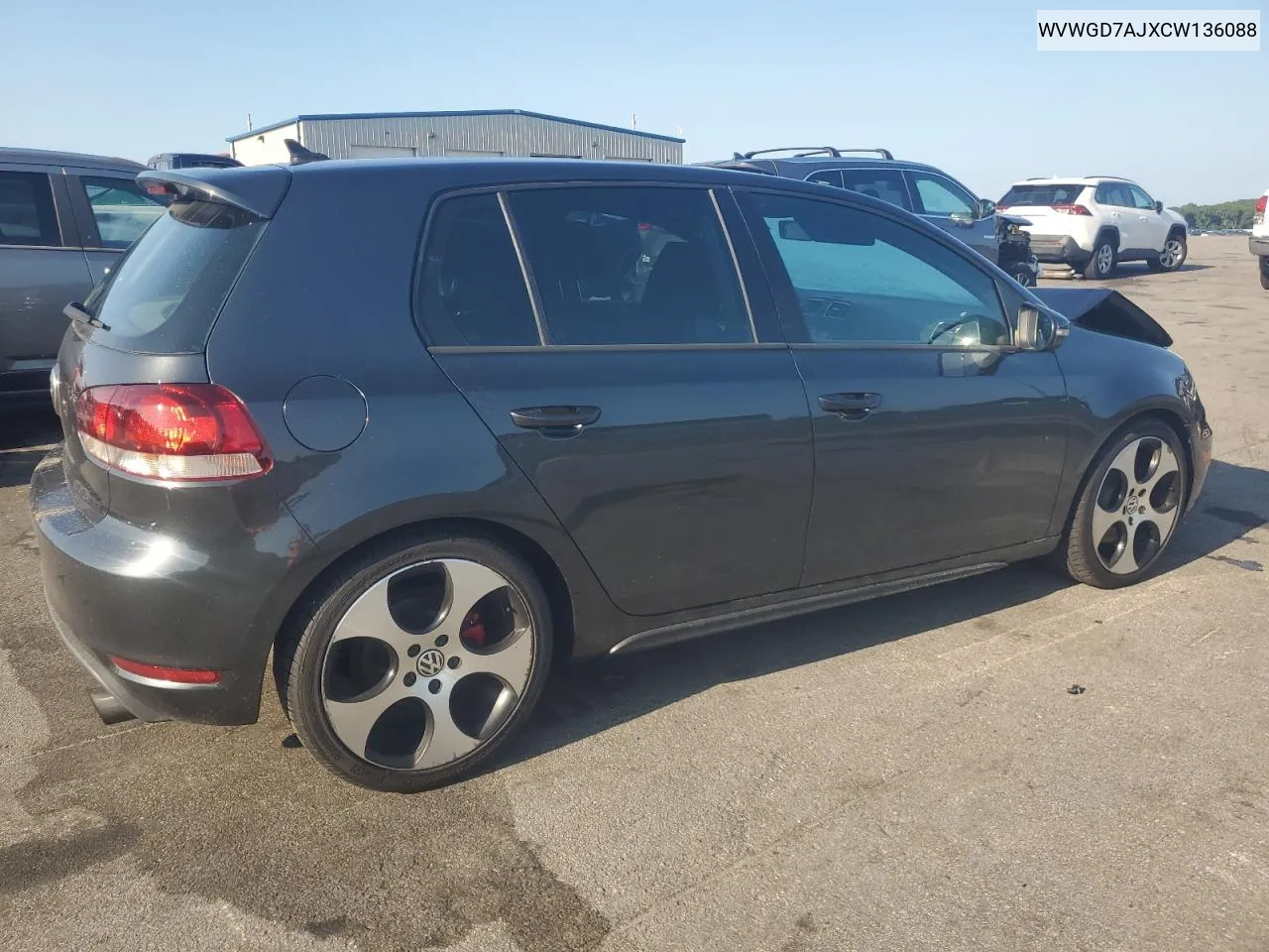 2012 Volkswagen Gti VIN: WVWGD7AJXCW136088 Lot: 68921314