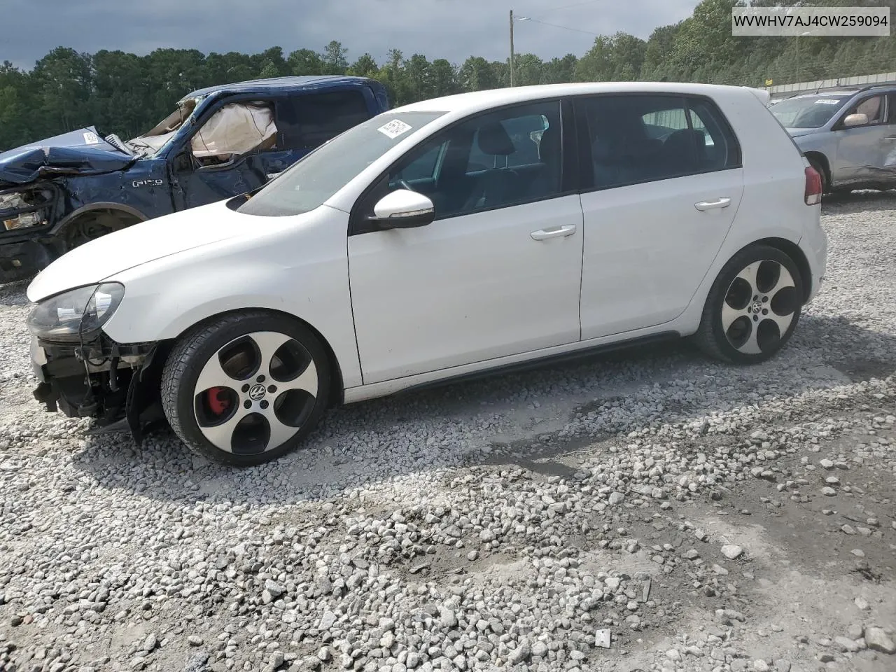 WVWHV7AJ4CW259094 2012 Volkswagen Gti