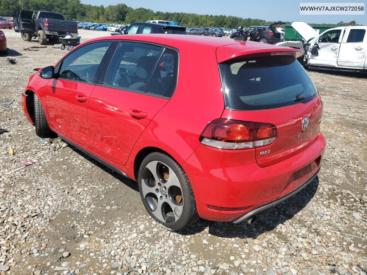 2012 Volkswagen Gti VIN: WVWHV7AJXCW272058 Lot: 71560644