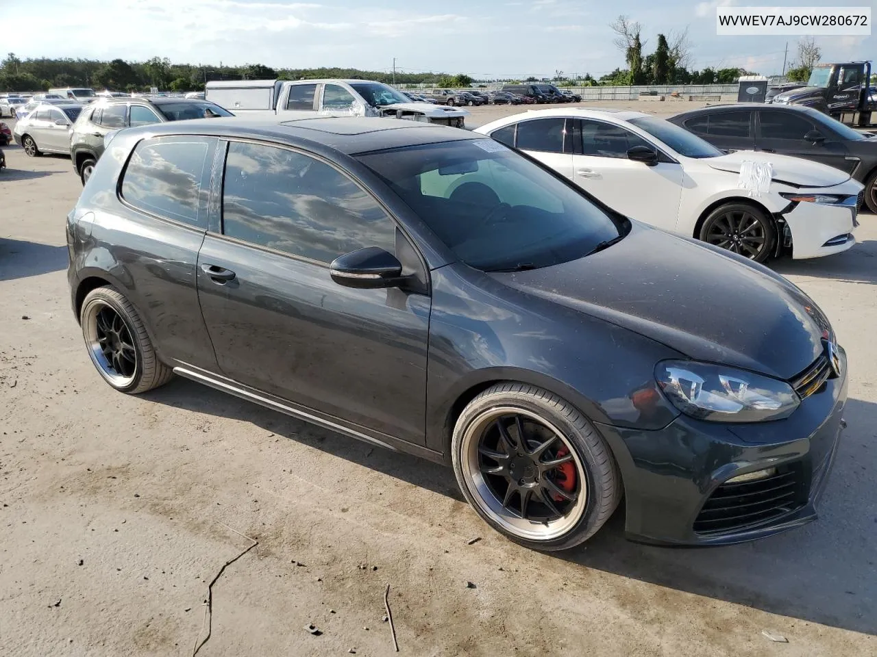 2012 Volkswagen Gti VIN: WVWEV7AJ9CW280672 Lot: 71836484