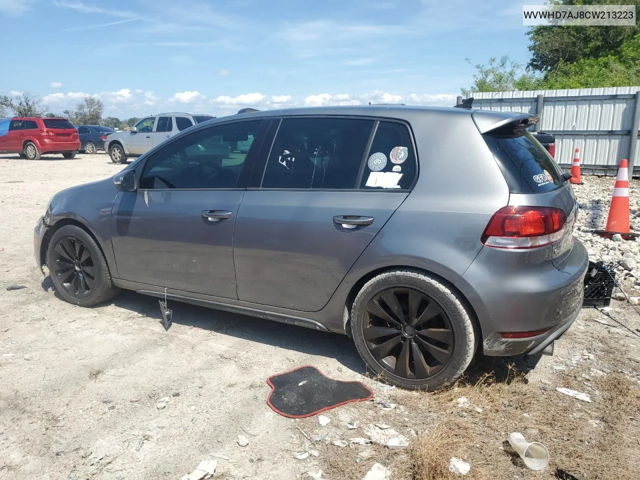 2012 Volkswagen Gti VIN: WVWHD7AJ8CW213223 Lot: 72049094