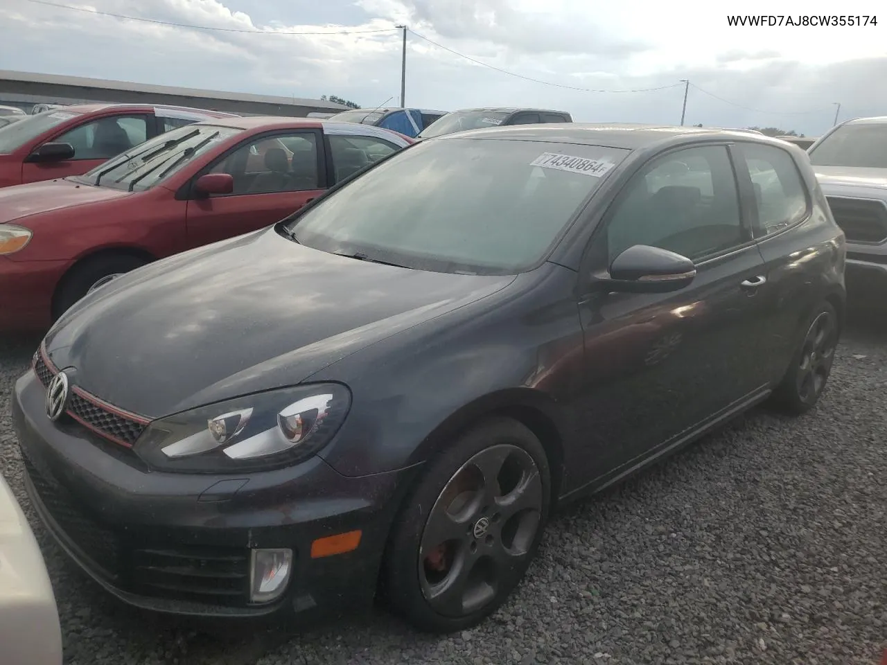 2012 Volkswagen Gti VIN: WVWFD7AJ8CW355174 Lot: 74340864