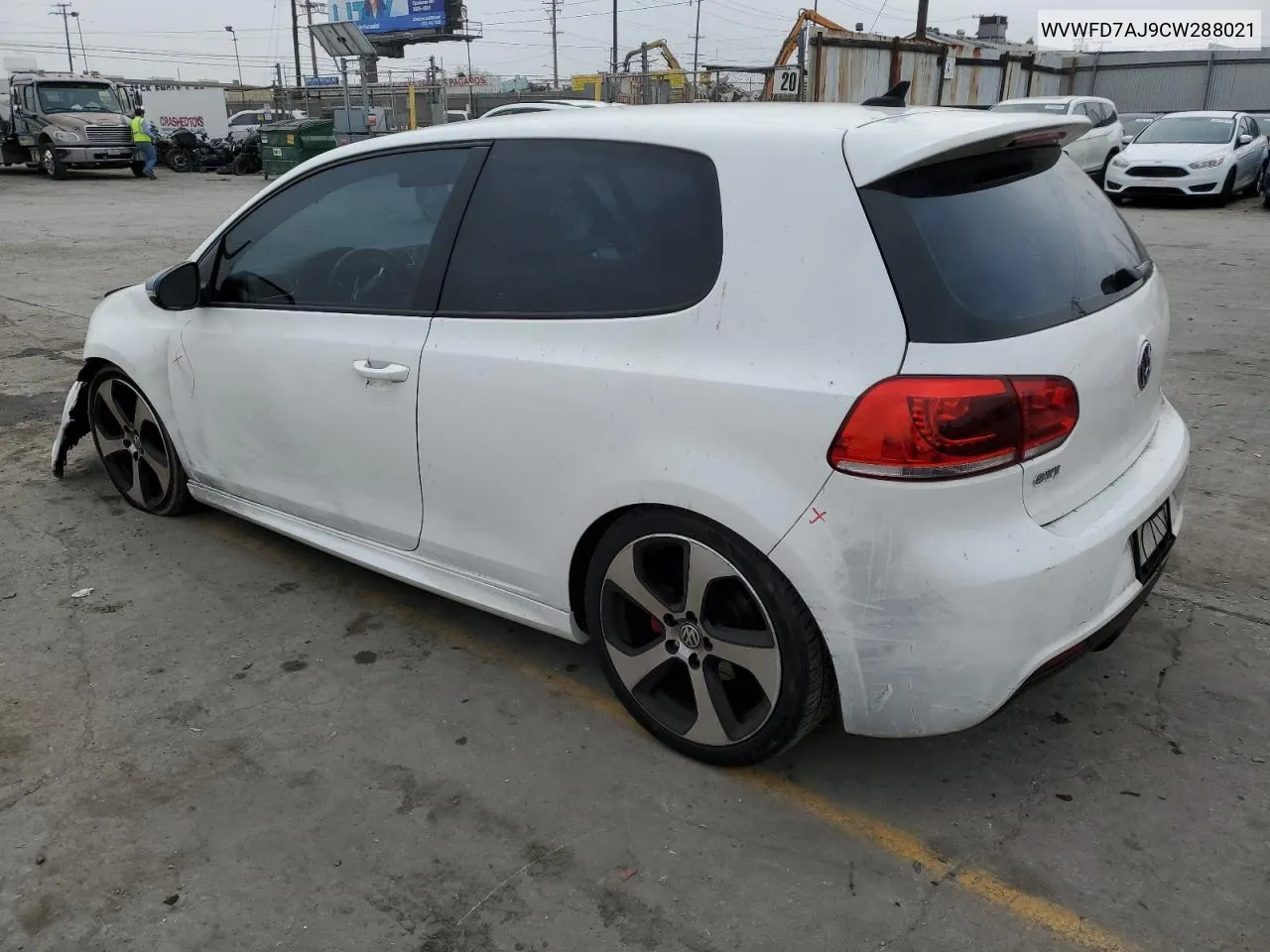 2012 Volkswagen Gti VIN: WVWFD7AJ9CW288021 Lot: 75678704