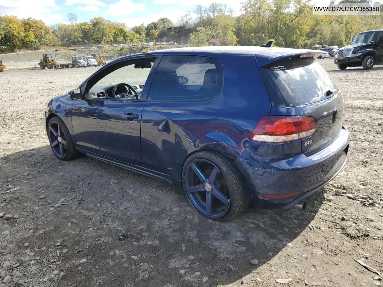 2012 Volkswagen Gti VIN: WVWED7AJ2CW355358 Lot: 76069114