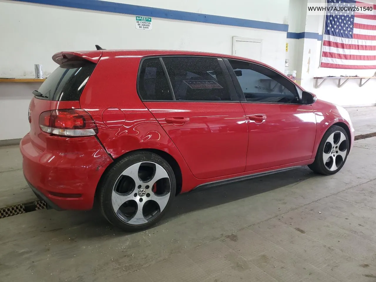 2012 Volkswagen Gti VIN: WVWHV7AJ0CW261540 Lot: 76415104