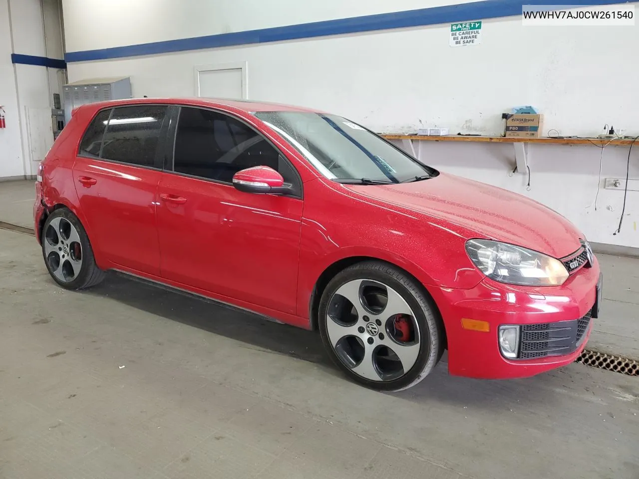 2012 Volkswagen Gti VIN: WVWHV7AJ0CW261540 Lot: 76415104