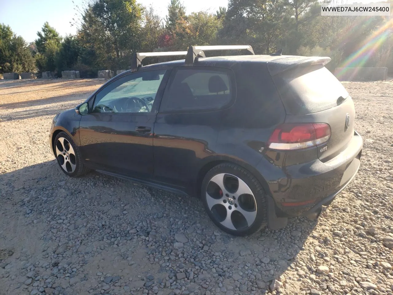 2012 Volkswagen Gti VIN: WVWED7AJ6CW245400 Lot: 77531854