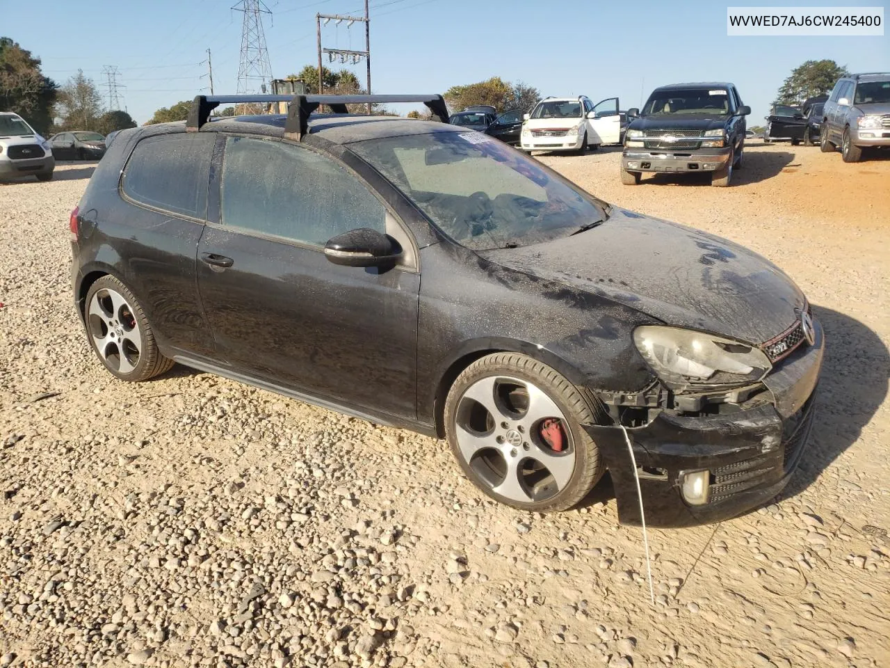 2012 Volkswagen Gti VIN: WVWED7AJ6CW245400 Lot: 77531854