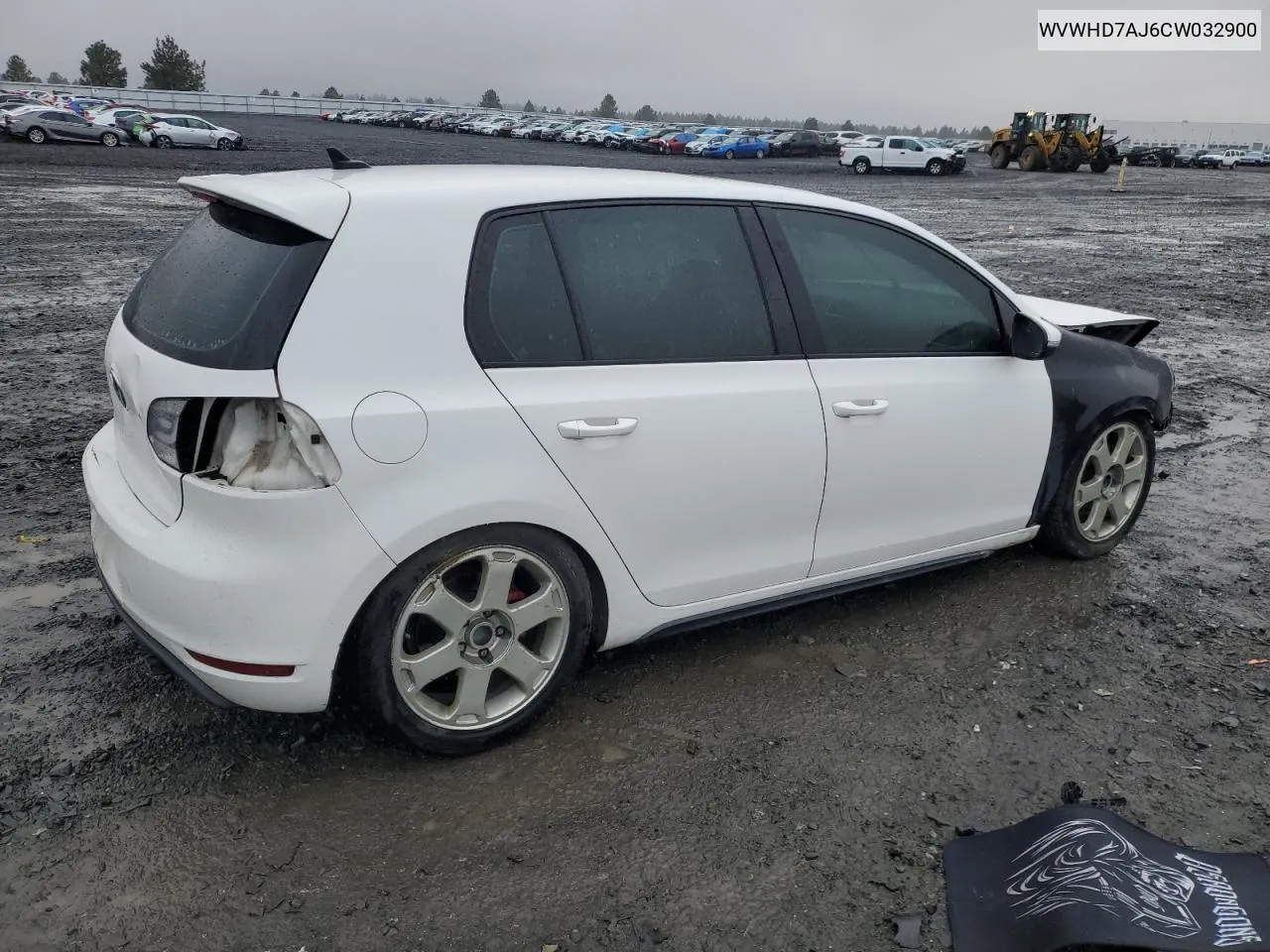 2012 Volkswagen Gti VIN: WVWHD7AJ6CW032900 Lot: 77869304