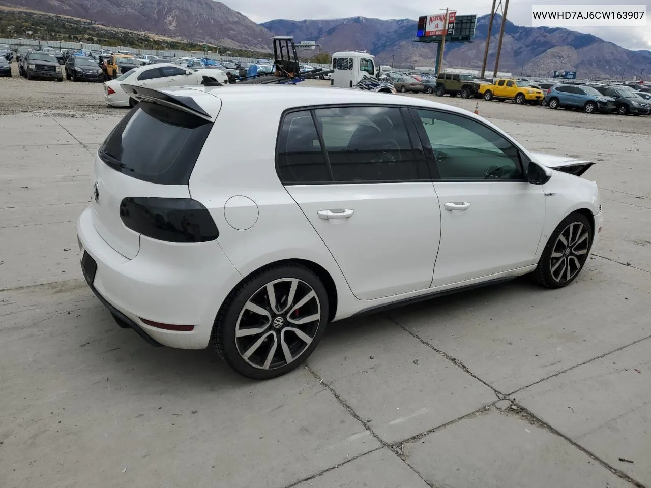 2012 Volkswagen Gti VIN: WVWHD7AJ6CW163907 Lot: 78533244