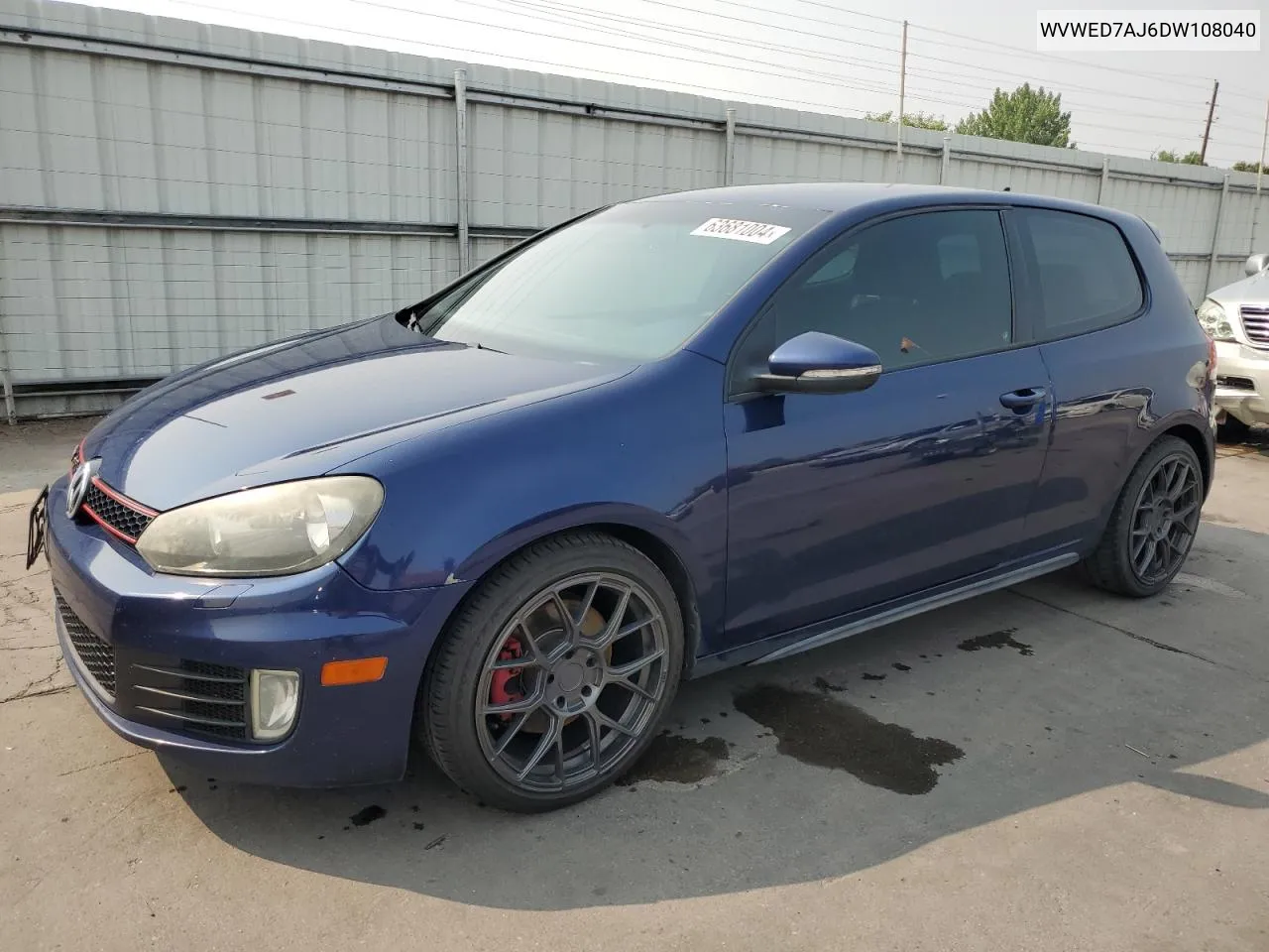 2013 Volkswagen Gti VIN: WVWED7AJ6DW108040 Lot: 63681004