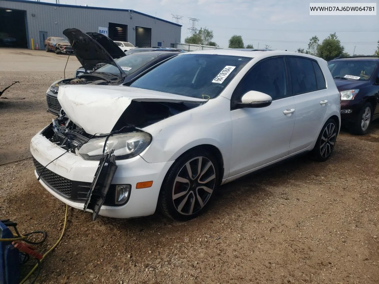 WVWHD7AJ6DW064781 2013 Volkswagen Gti