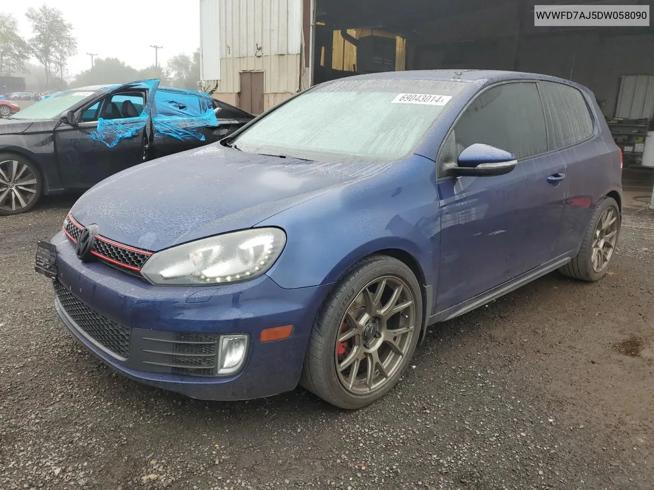 2013 Volkswagen Gti VIN: WVWFD7AJ5DW058090 Lot: 69043014