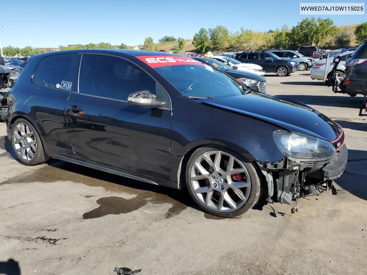 2013 Volkswagen Gti VIN: WVWED7AJ1DW115025 Lot: 72998974