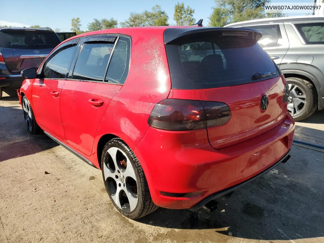 WVWGD7AJ0DW002997 2013 Volkswagen Gti