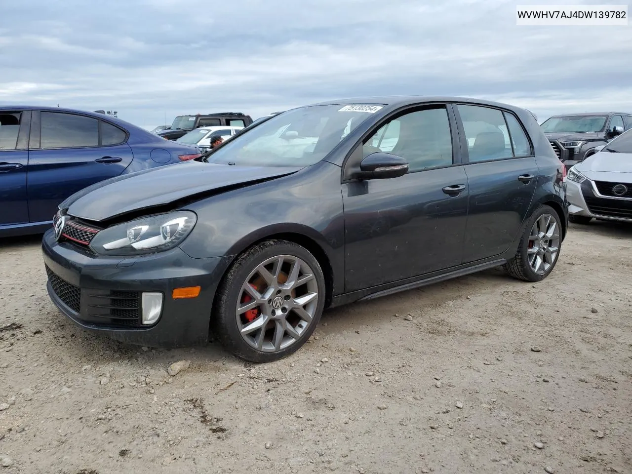 2013 Volkswagen Gti VIN: WVWHV7AJ4DW139782 Lot: 75130254