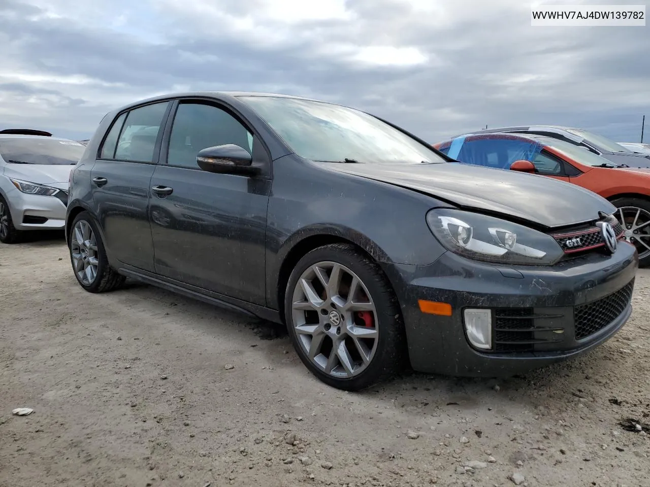 2013 Volkswagen Gti VIN: WVWHV7AJ4DW139782 Lot: 75130254