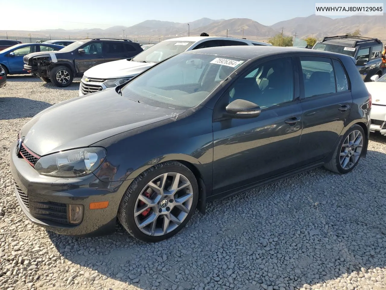 2013 Volkswagen Gti VIN: WVWHV7AJ8DW129045 Lot: 75926364