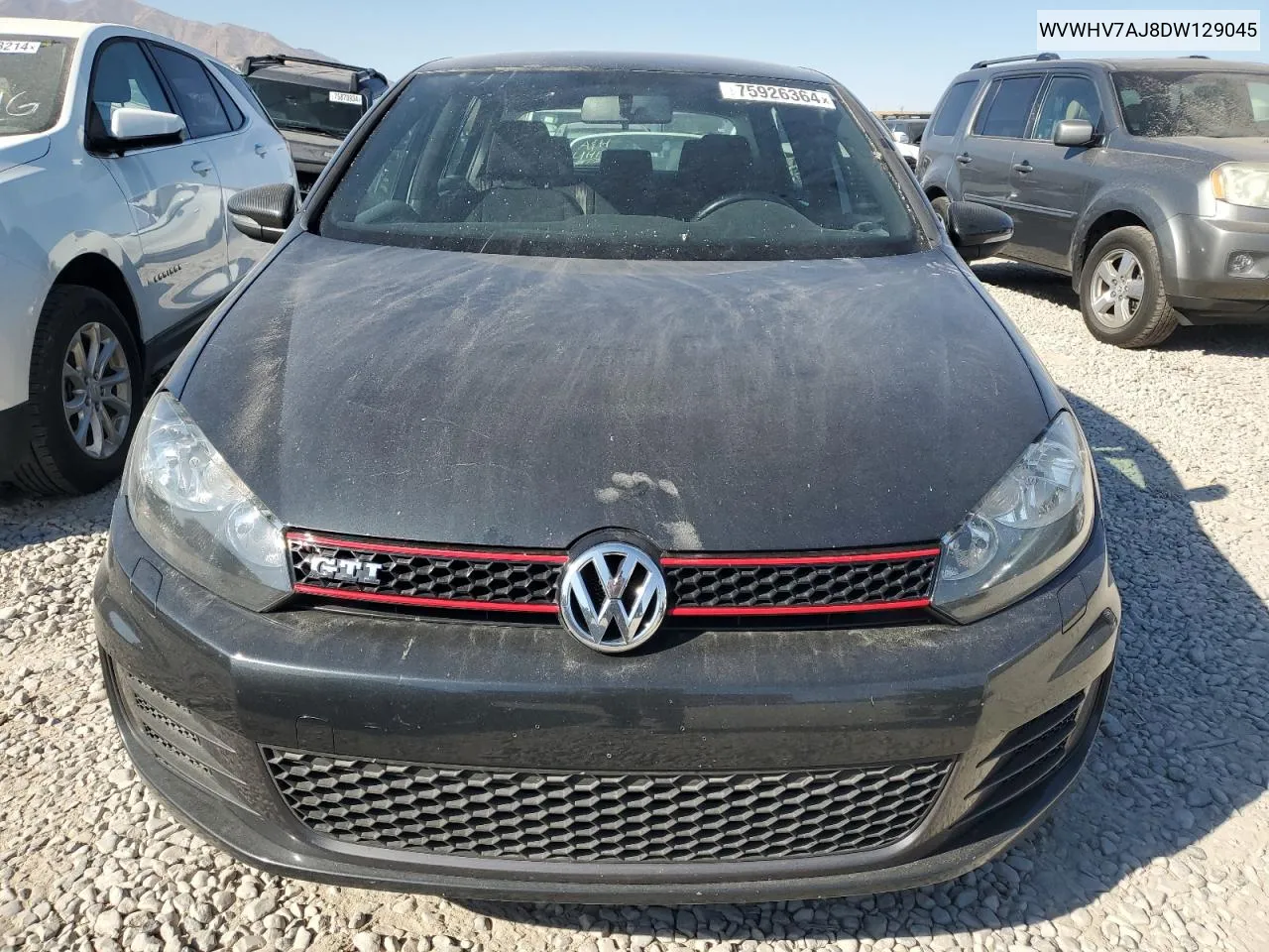 2013 Volkswagen Gti VIN: WVWHV7AJ8DW129045 Lot: 75926364